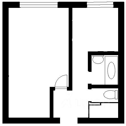 Планировка этой квартиры по данным Циан