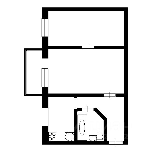 Планировка этой квартиры по данным Циан