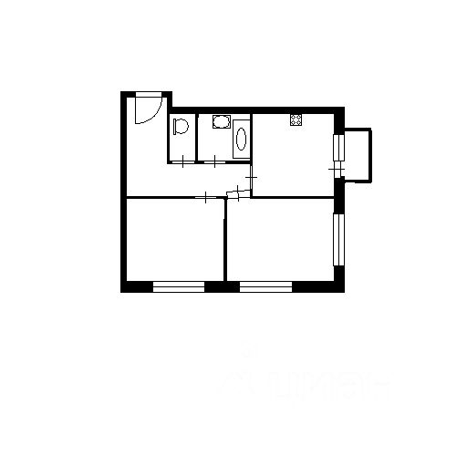 Планировка этой квартиры по данным Циан