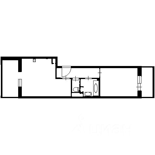Планировка этой квартиры по данным Циан