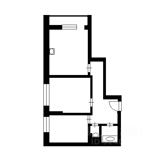 Планировка этой квартиры по данным Циан