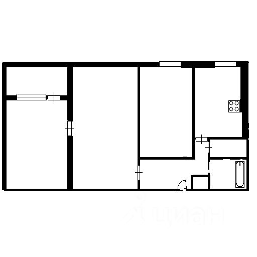 Планировка этой квартиры по данным Циан