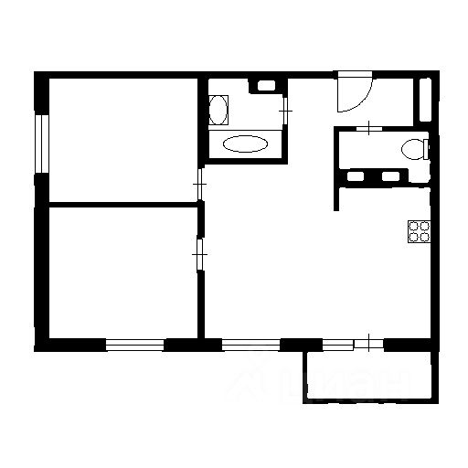 Планировка этой квартиры по данным Циан