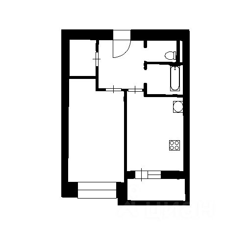 Планировка этой квартиры по данным Циан