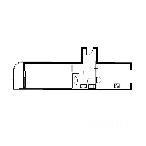 Планировка этой квартиры по данным Циан
