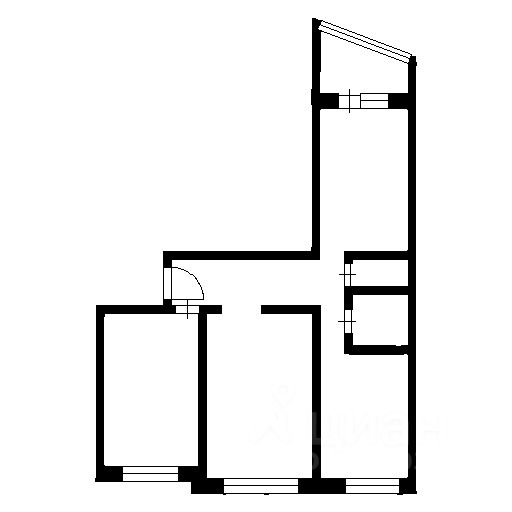 Планировка этой квартиры по данным Циан