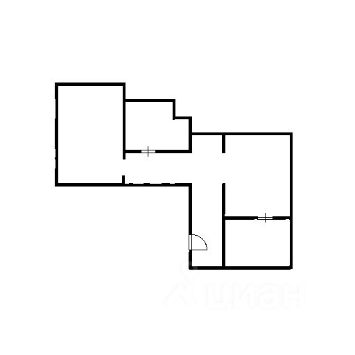 Планировка этой квартиры по данным Циан