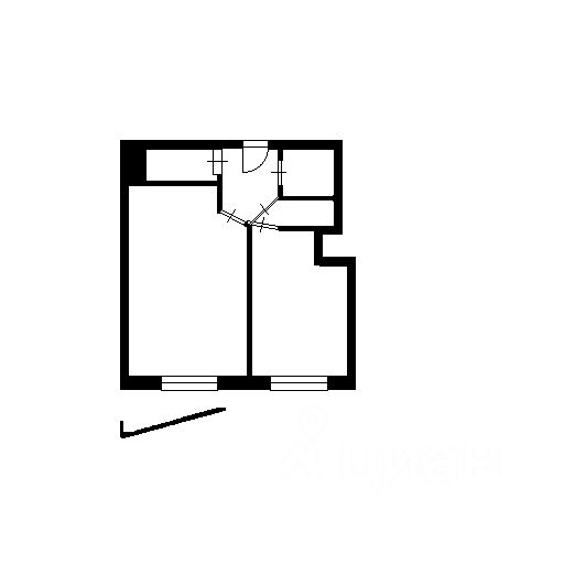 Планировка этой квартиры по данным Циан