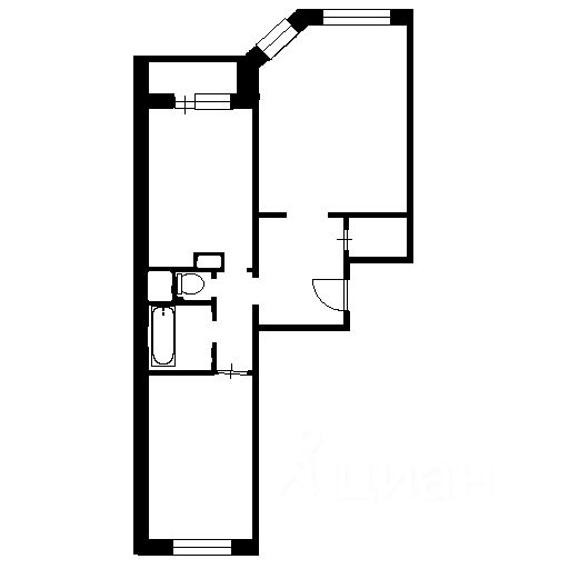 Планировка этой квартиры по данным Циан