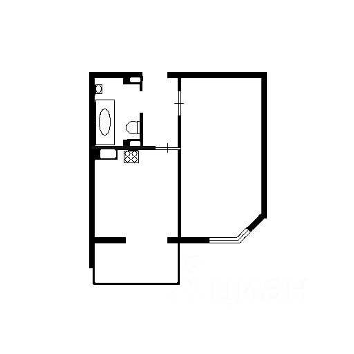 Планировка этой квартиры по данным Циан
