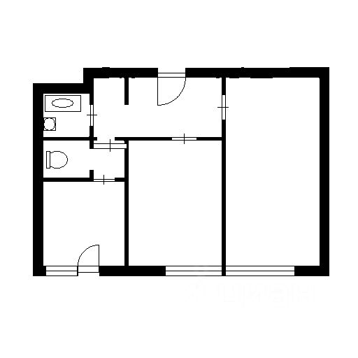 Планировка этой квартиры по данным Циан