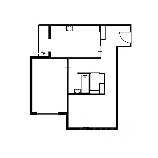 Планировка этой квартиры по данным Циан