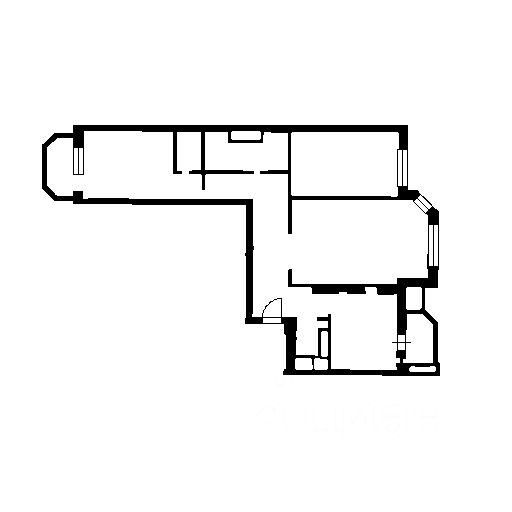 Планировка этой квартиры по данным Циан