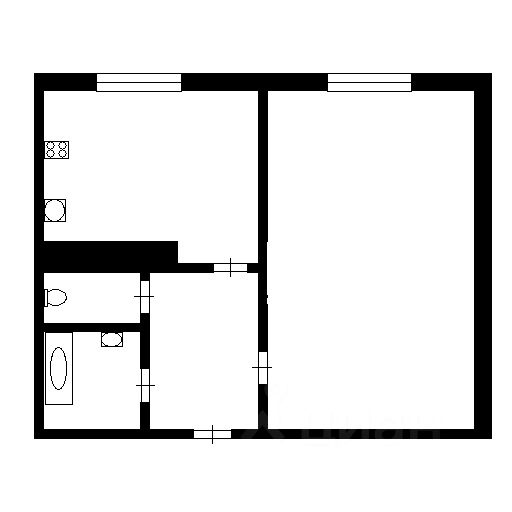 Планировка этой квартиры по данным Циан