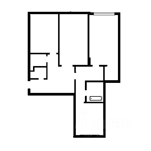 Планировка этой квартиры по данным Циан