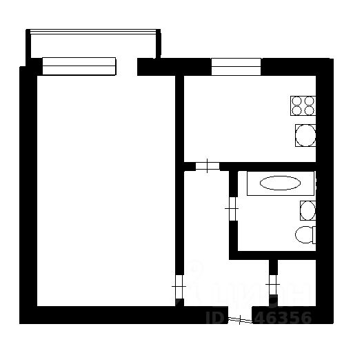 Планировка этой квартиры по данным Циан