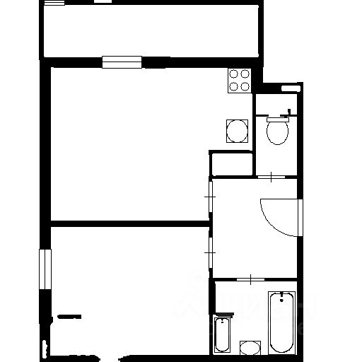Планировка этой квартиры по данным Циан