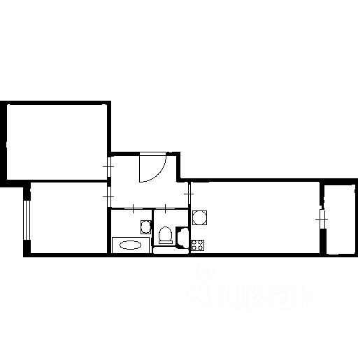Планировка этой квартиры по данным Циан