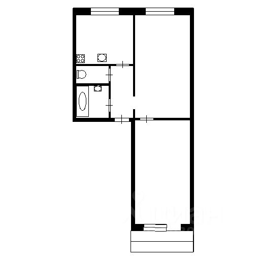 Планировка этой квартиры по данным Циан