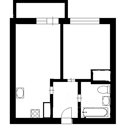 Планировка этой квартиры по данным Циан
