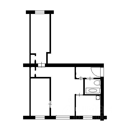 Планировка этой квартиры по данным Циан