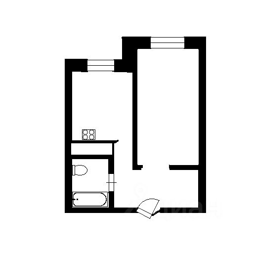 Планировка этой квартиры по данным Циан