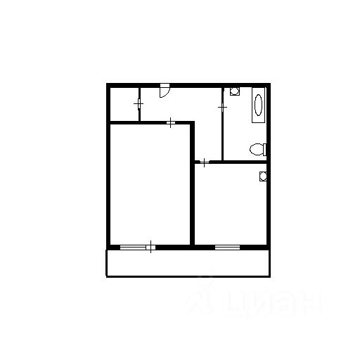 Планировка этой квартиры по данным Циан