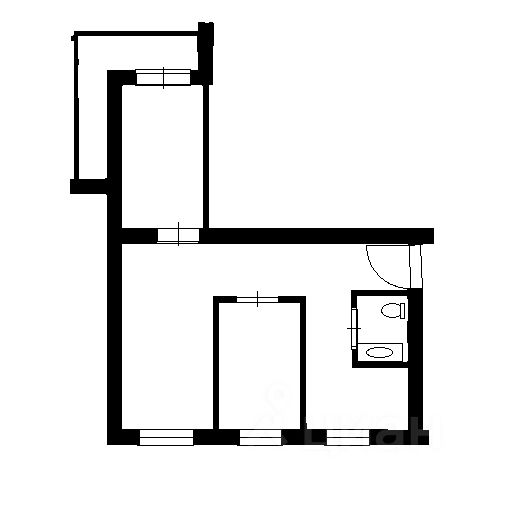 Планировка этой квартиры по данным Циан