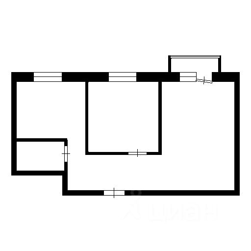 Планировка этой квартиры по данным Циан