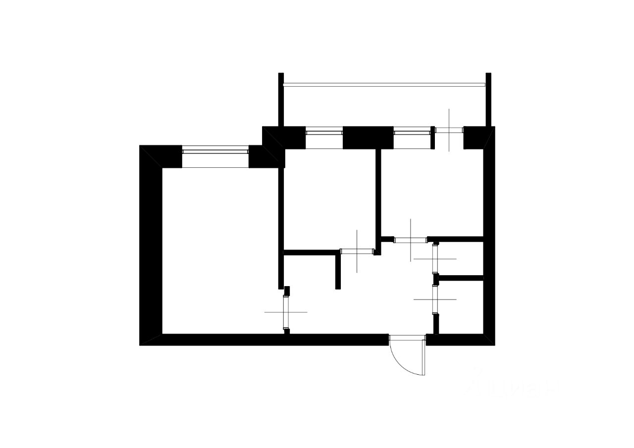 Планировка этой квартиры по данным Циан