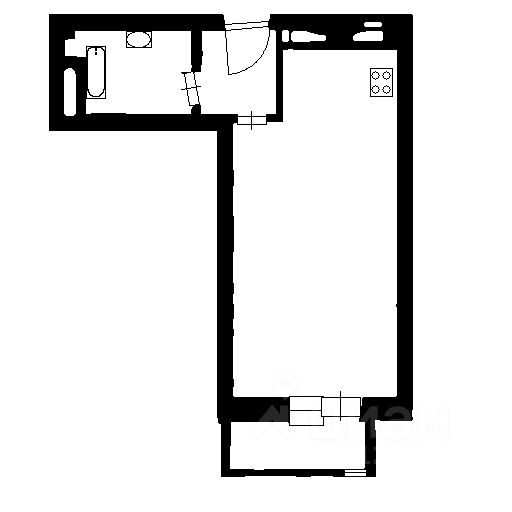 Планировка этой квартиры по данным Циан