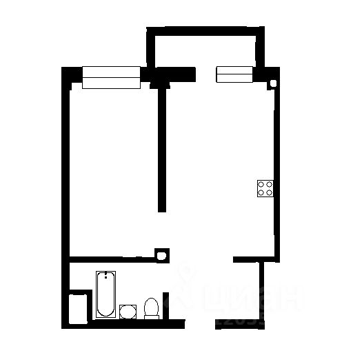 Планировка этой квартиры по данным Циан