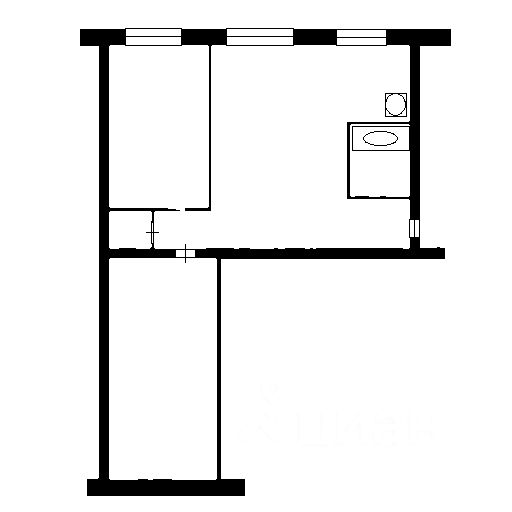 Планировка этой квартиры по данным Циан