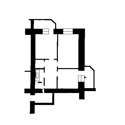 Планировка этой квартиры по данным Циан