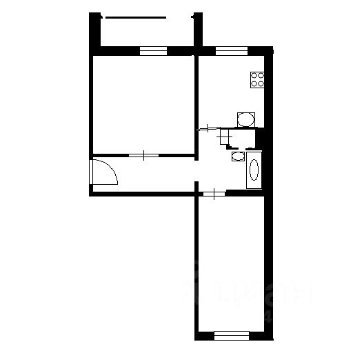 Планировка этой квартиры по данным Циан