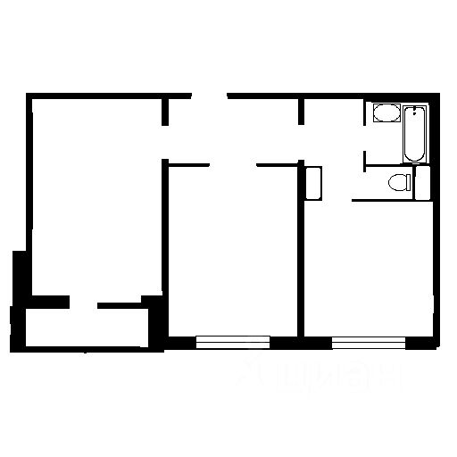 Планировка этой квартиры по данным Циан