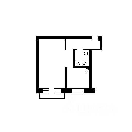 Планировка этой квартиры по данным Циан
