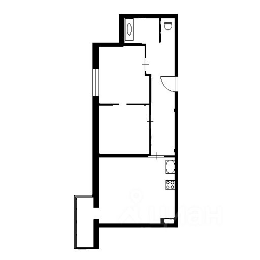 Планировка этой квартиры по данным Циан