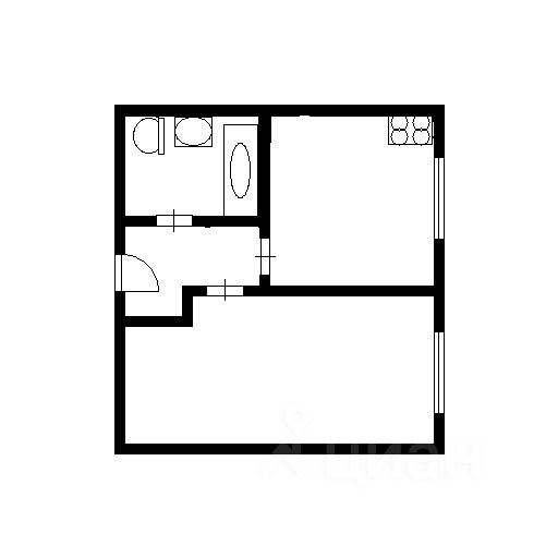 Планировка этой квартиры по данным Циан