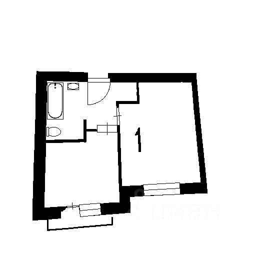 Планировка этой квартиры по данным Циан