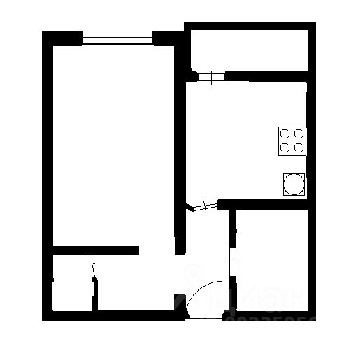 Планировка этой квартиры по данным Циан