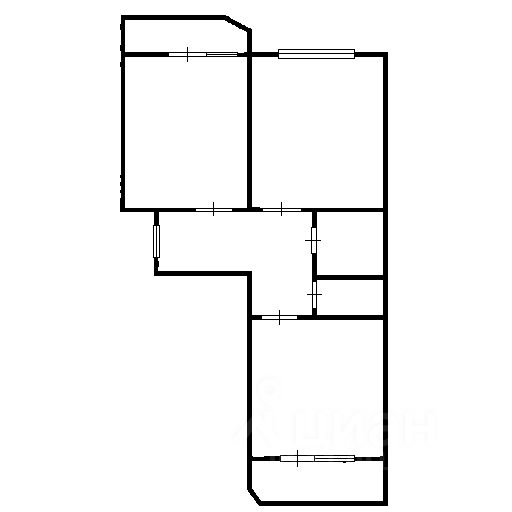 Планировка этой квартиры по данным Циан