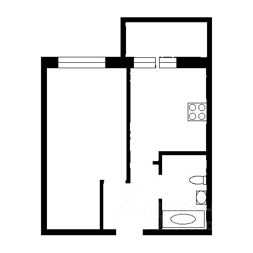 Планировка этой квартиры по данным Циан