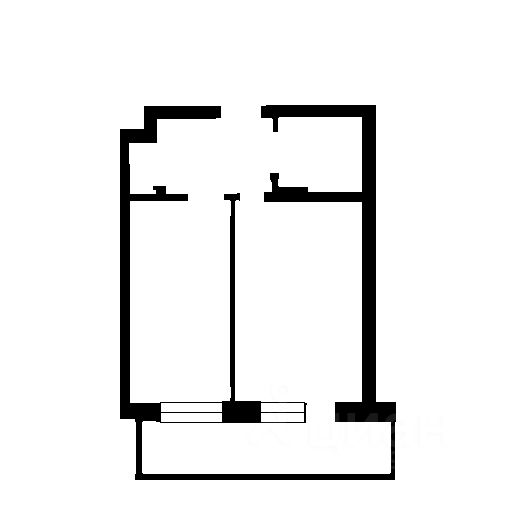 Планировка этой квартиры по данным Циан