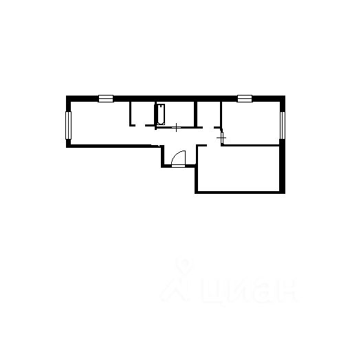 Планировка этой квартиры по данным Циан