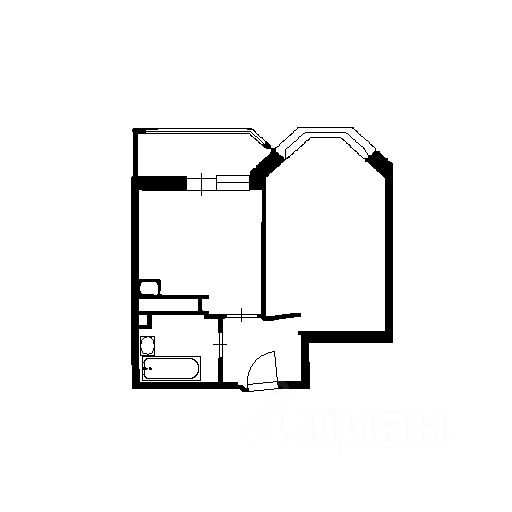 Планировка этой квартиры по данным Циан