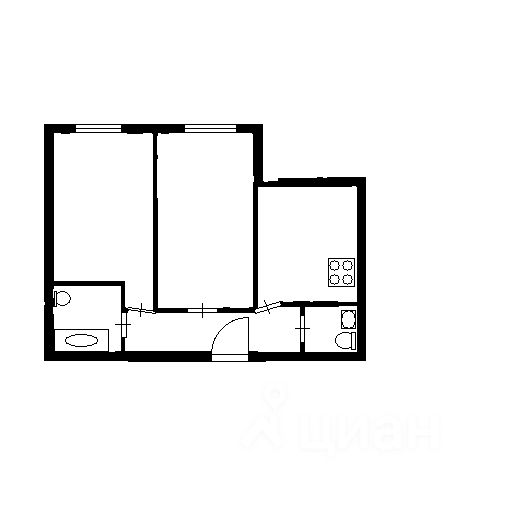 Планировка этой квартиры по данным Циан