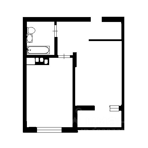 Планировка этой квартиры по данным Циан