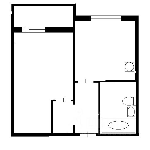 Планировка этой квартиры по данным Циан