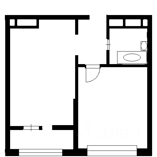 Планировка этой квартиры по данным Циан